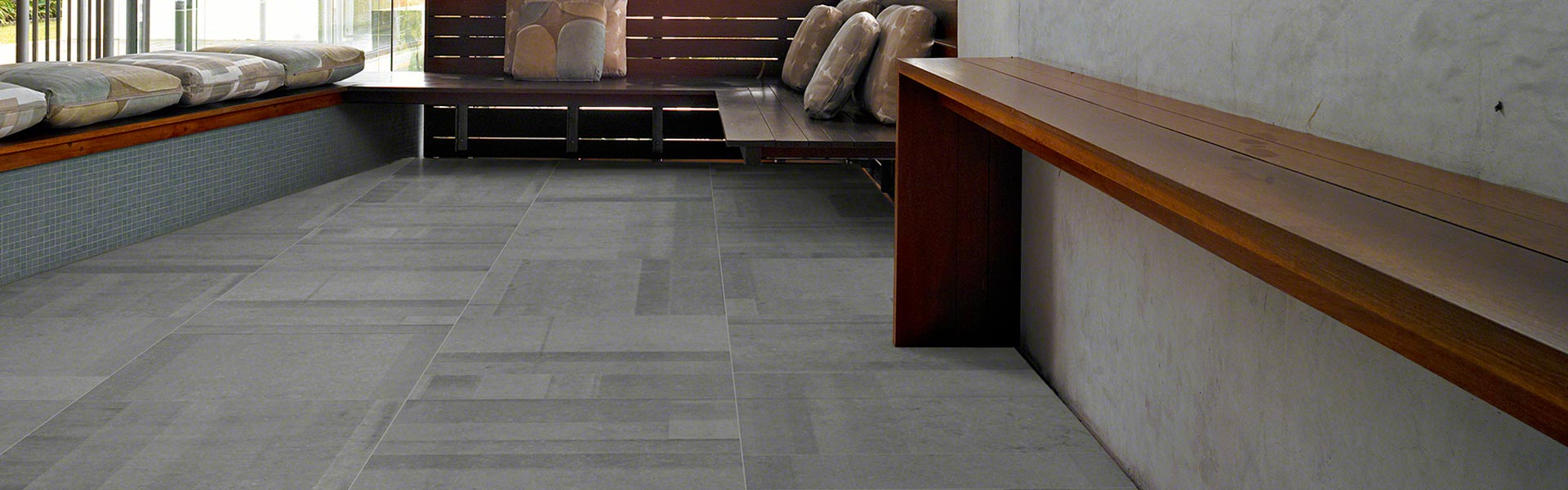 Floor tiles porcelain stone effect tiles Bluestone 60X60 | VIVES