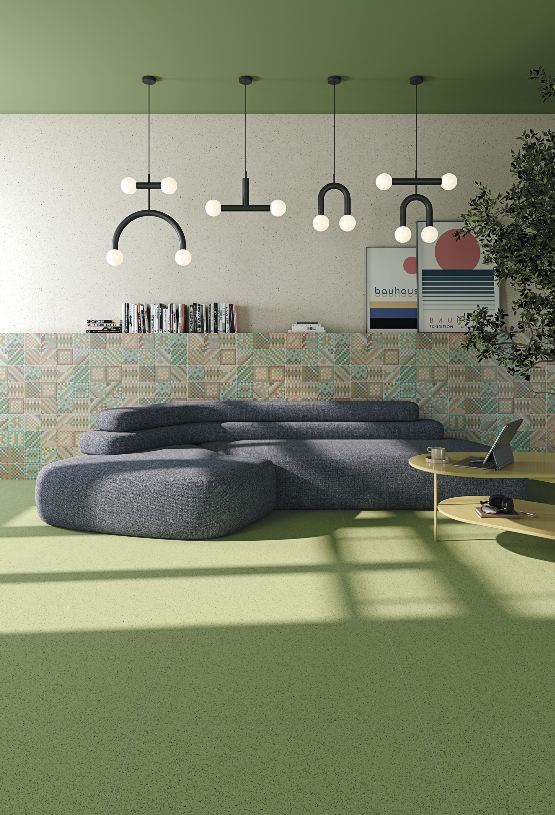 Floor tiles porcelain terrazzo effect tiles Micra 120X120 - VIVES Ceramica