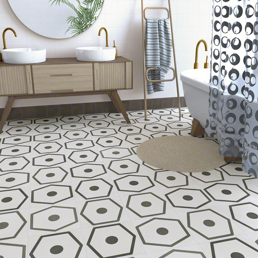 Floor tiles porcelain encaustic cement effect tiles Pop 15X15 - VIVES Ceramica
